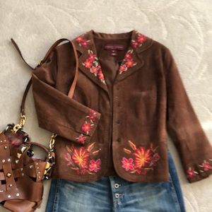 Brown suede jacket